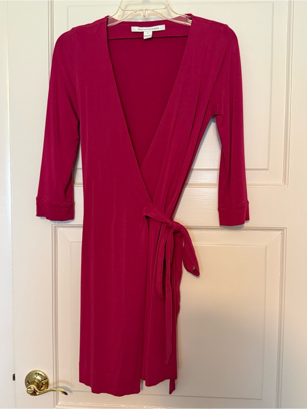 DVF Wrap dress in Hot pink